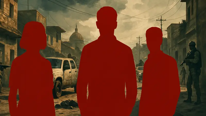 Кадр из сериала ZeroZeroZero с актерами на фоне криминальных событий