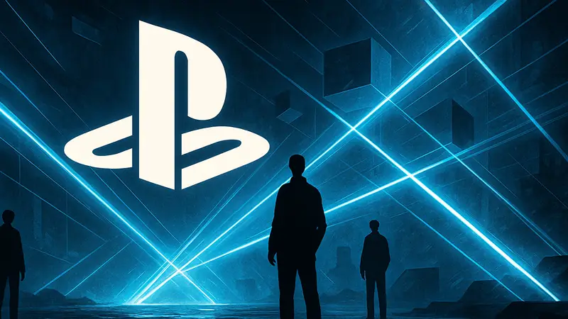 Изображение логотипа PlayStation и графических элементов, символизирующих Ray Tracing.