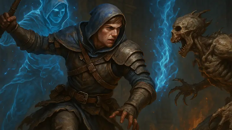 Персонаж из No Rest for the Wicked в бою, сброс характеристик, ARPG гайд по оптимизации билда для игроков.