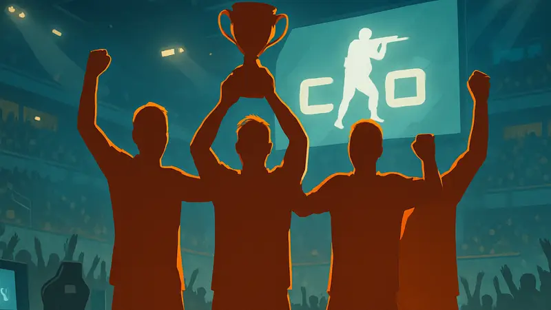 Команда PARIVISION празднует победу на киберспортивном турнире CAC по CS2