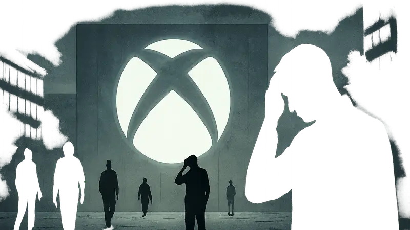 Логотип Xbox, символизирующий неопределенность и тревогу после увольнений сотрудников