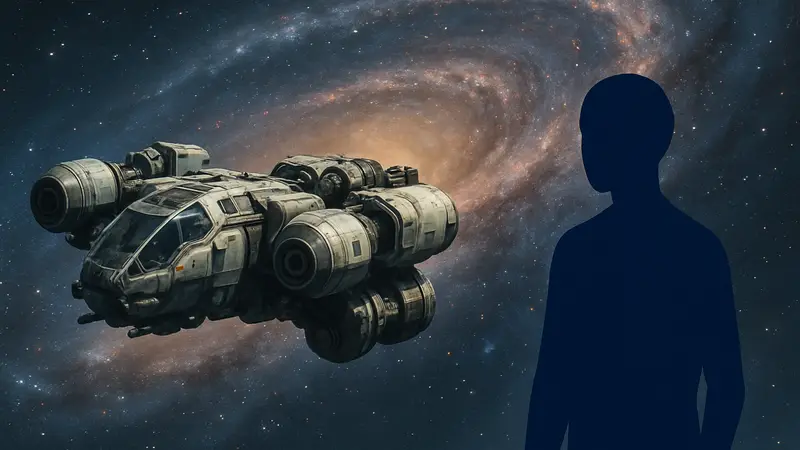 Космический корабль из игры Starfield на фоне галактики, символизирующий упущенные обновления.