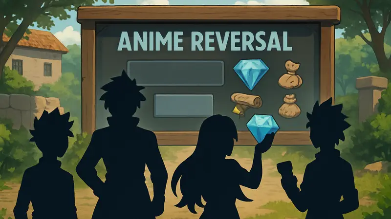 Игровые персонажи из Anime Reversal на фоне экрана ввода кодов, символизирующие бесплатные награды