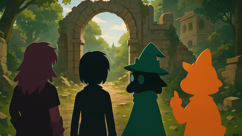 Deltarune Chapter 5, скриншот с главными персонажами, иллюстрация обновления