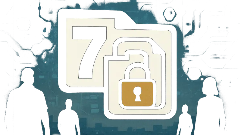 Логотип 7-Zip с замком, символизирующий обновление безопасности