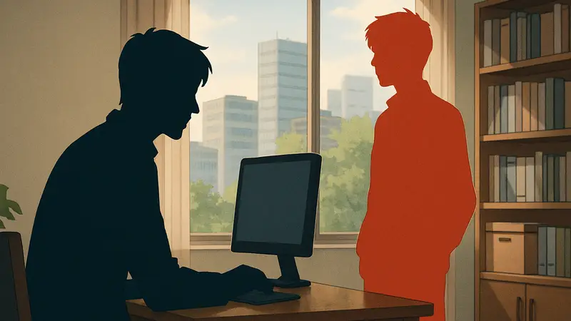 Обложка манги On and Off Work-Life Imbalance с персонажами Ханку и Аматой