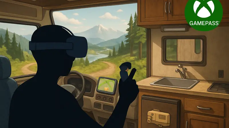Игровой процесс RV There Yet? в виртуальной реальности, доступный на Xbox Game Pass.