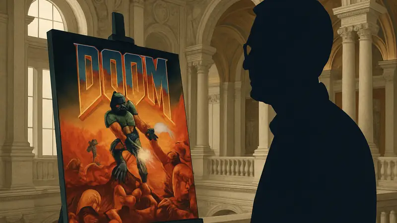 Обложка саундтрека к оригинальной игре Doom или изображение Бобби Принса