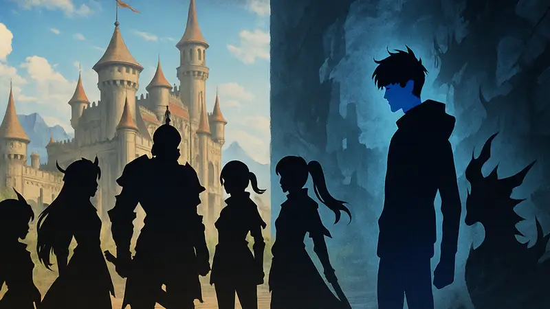 Персонажи Seven Knights Re:Birth и Solo Leveling в коллаборационном арте.