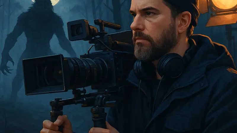 Роберт Эггерс на съёмочной площадке фильма 'Вервольф'. Фильм ужасов, завершение съёмок.