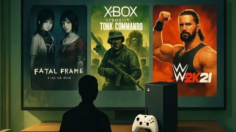 Новые игры для Xbox, обложки Fatal Frame 2 Remake, John Carpenter's Toxic Commando, WWE 2K26
