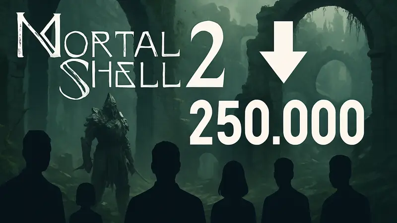 Логотип Mortal Shell 2 и статистика загрузок открытой беты