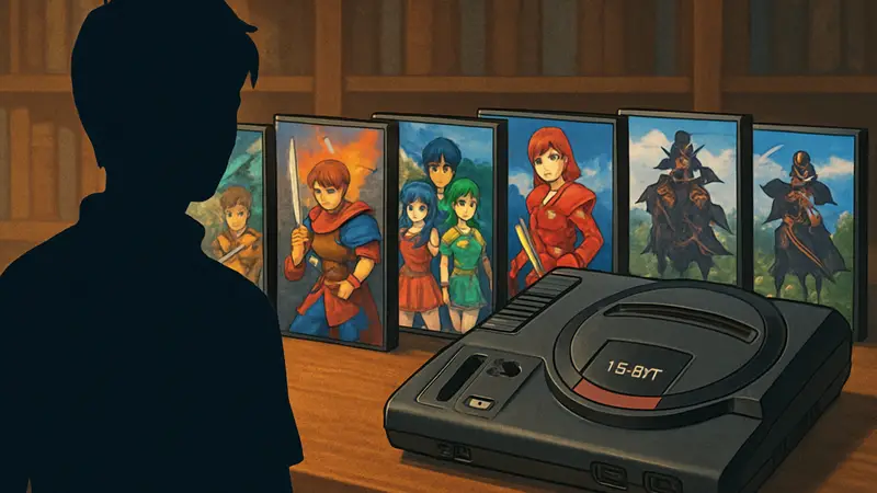 Игры Sega Genesis, обложки JRPG, консоль Sega Mega Drive.