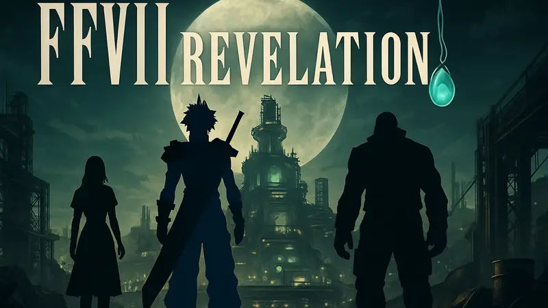 Кадр из игры FFVII Revelation или её логотип, возможно с намёком на будущие DLC.