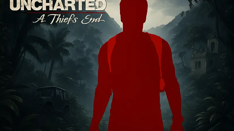 Обложка игры Uncharted 4: A Thief's End с Натаном Дрейком