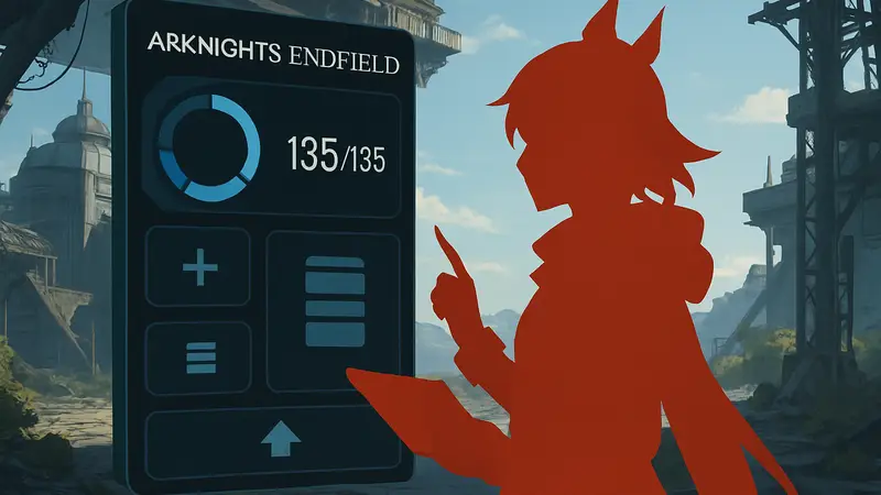 Интерфейс Arknights Endfield с показателем Sanity, инструкция по управлению игровыми ресурсами.