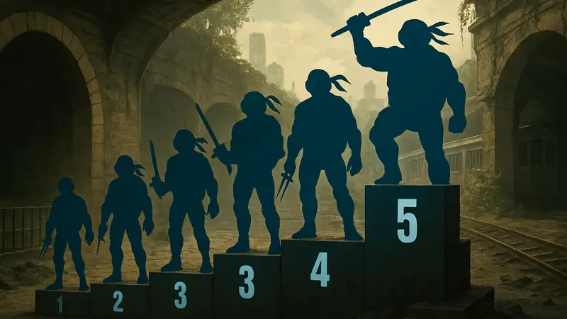 Изображение нескольких Черепашек-ниндзя из франшизы TMNT, рейтинг самых сильных.