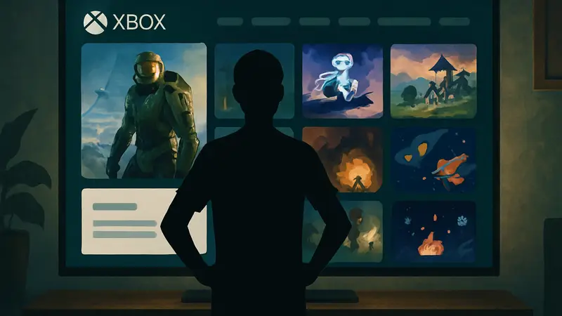 Интерфейс Microsoft Store на Xbox, демонстрирующий изменения в отображении игр и новые функции.