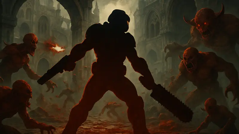 DOOM: The Dark Ages – Revelations, кровавый скриншот геймплея