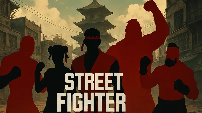 Постер фильма Street Fighter с изображением MMA бойцов и рестлеров.
