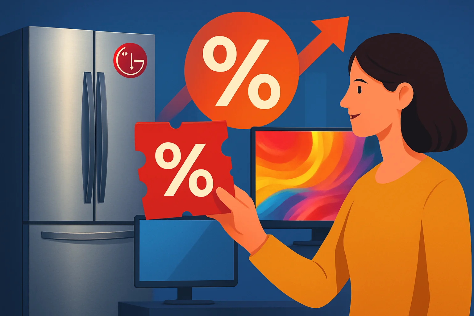 Промокод LG на скидку до 20% на бытовую технику, телевизоры и мониторы в 2026 году.