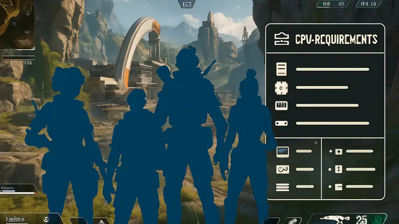 Скриншот из Apex Legends с персонажами и интерфейсом. Системные требования ПК.