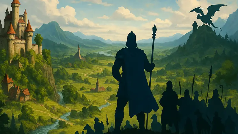 Герой и армия в Heroes of Might and Magic: Olden Era, карта мира фэнтези.
