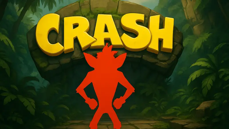 Crash Bandicoot на фоне логотипа игры, символизирующий возможное возвращение серии
