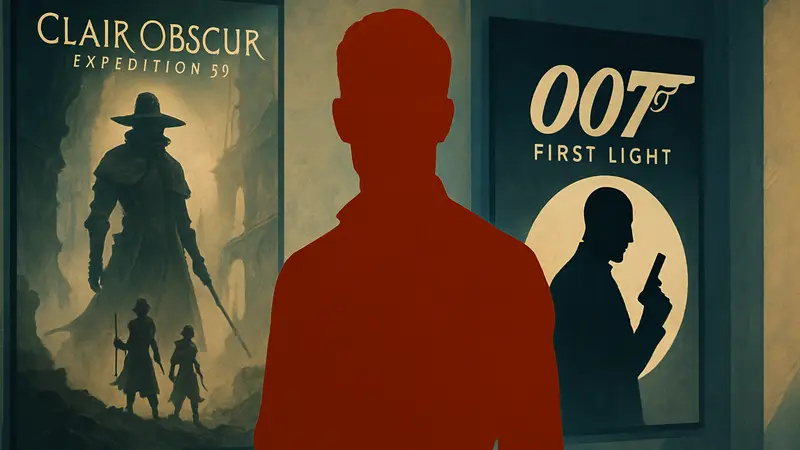 Актер Бен Старр, известный по Clair Obscur: Expedition 33, на фоне логотипов игр, связанных с его прослушиванием.