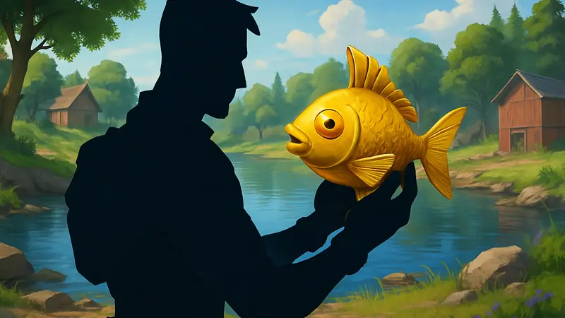 Мифическая Золотая Рыбка Fortnite в руках игрока, редкий предмет в игре