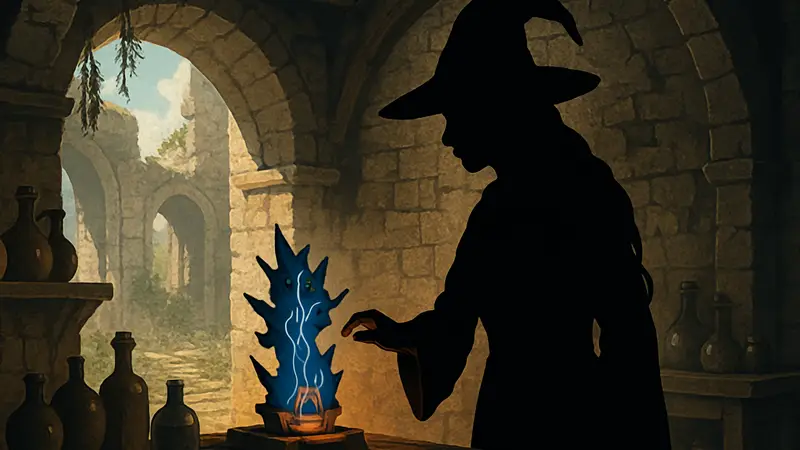 Ведьма из игры Crimson Desert, занимающаяся модификацией снаряжения Abyss Gears