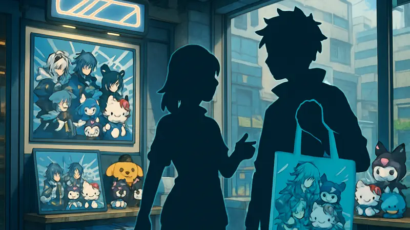 Персонажи Zenless Zone Zero и маскоты Sanrio на коллаборационном мерче из Японии.