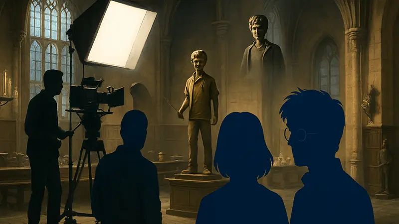 Кадры из документального спецэпизода Finding Harry: The Craft Behind the Magic с актёрами Гарри Поттера