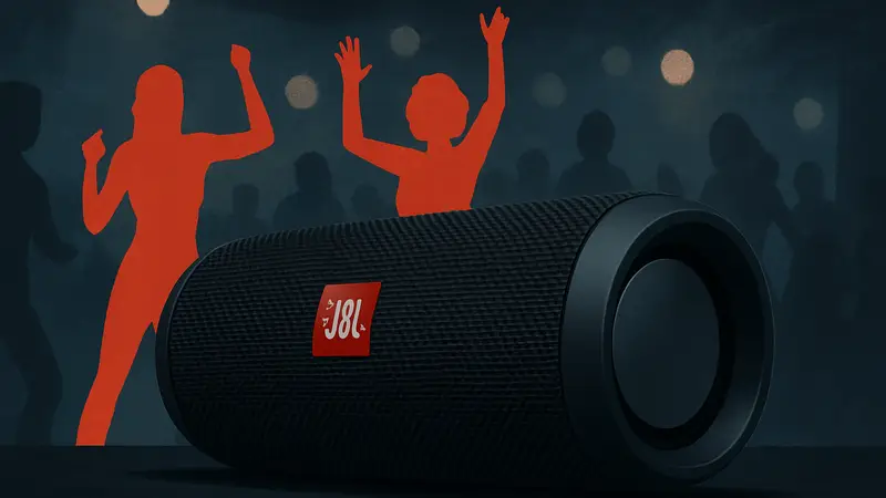 Портативная Bluetooth-колонка JBL Flip 7 на темном фоне
