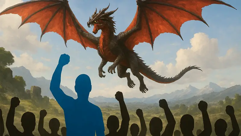 Дракон Блэкстар из Crimson Desert, летящий над миром, символ недовольства игроков таймером.