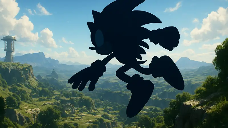 Обложка Sonic Frontiers Definitive Edition с Соником, летящим по миру.