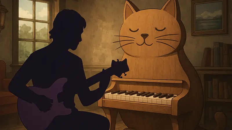 Кошачье пианино в игре Offbeat, рифф Smoke on the Water