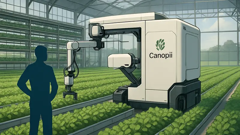 Роботизированная ферма Canopii, выращивающая зелень, размером с баскетбольную площадку.