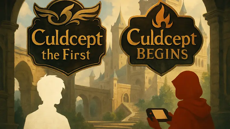 Логотипы двух новых игр Culdcept: Culdcept the First и Culdcept Begins для ПК и Switch.