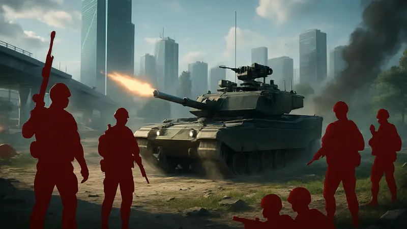 Игровой скриншот Battlefield 6 с новой техникой и рейтинговыми отрядами в 3 сезоне.
