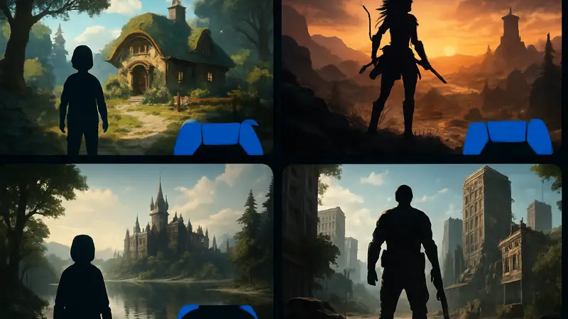 Обложки или скриншоты новых игр с открытым миром, выходящих на PlayStation 5.