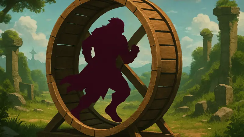 Ганондорф из The Legend of Zelda: Tears of the Kingdom заперт в деревянном хомячьем колесе, созданный игроком