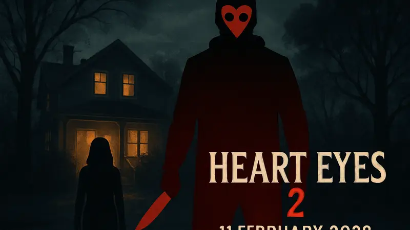 Постер фильма Heart Eyes 2 с датой выхода 11 февраля 2028 года.