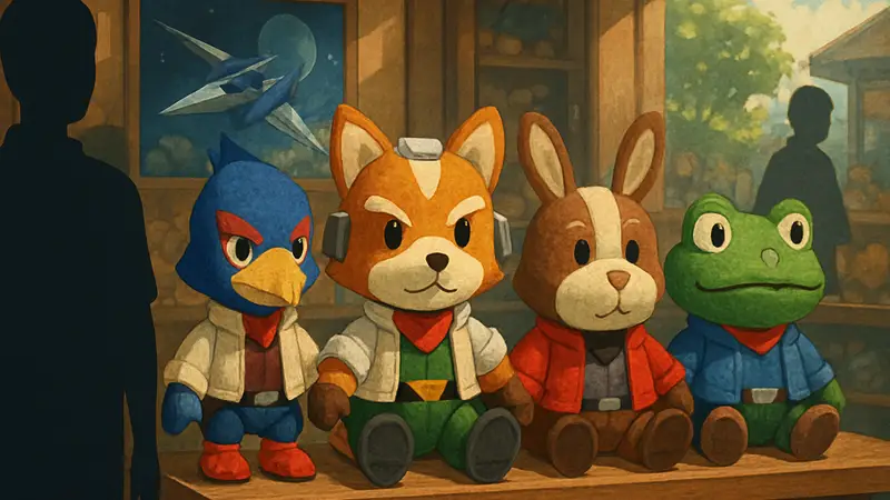 Плюшевые игрушки персонажей Star Fox, включая Фокса МакКлауда, из новой японской коллекции.