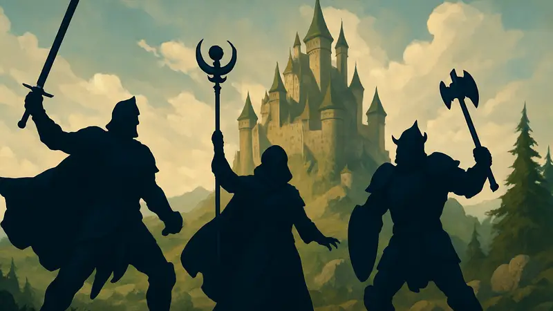 Герои фэнтези-игры Songs of Conquest сражаются на фоне замка, анонс DLC Rise Eternal