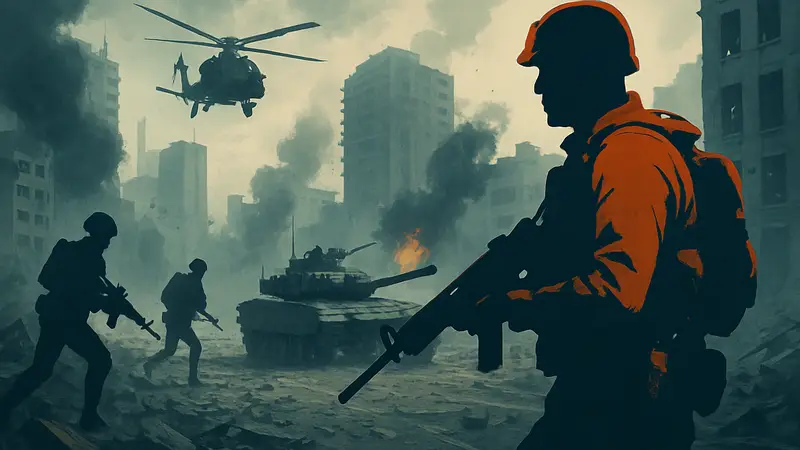 Кадры из игры Battlefield с элементами военного кино, символизирующие будущий фильм