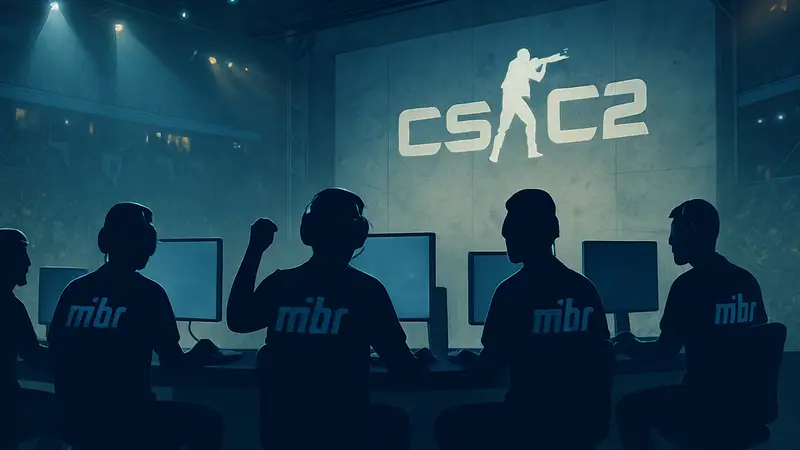 Команда MIBR на киберспортивном турнире по CS2, игроки MIBR, киберспортсмены