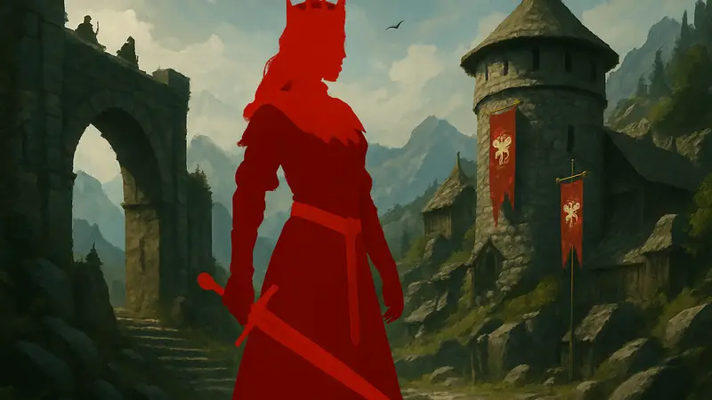 Косплей Керис ан Крайт из игры The Witcher 3: Wild Hunt, демонстрирующий королеву Скеллиге.