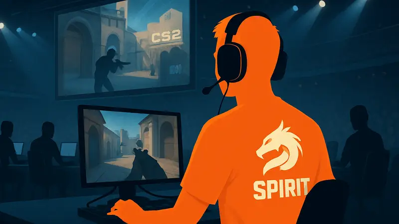 Игрок tN1R из команды Spirit на киберспортивном турнире по CS2 в Рио