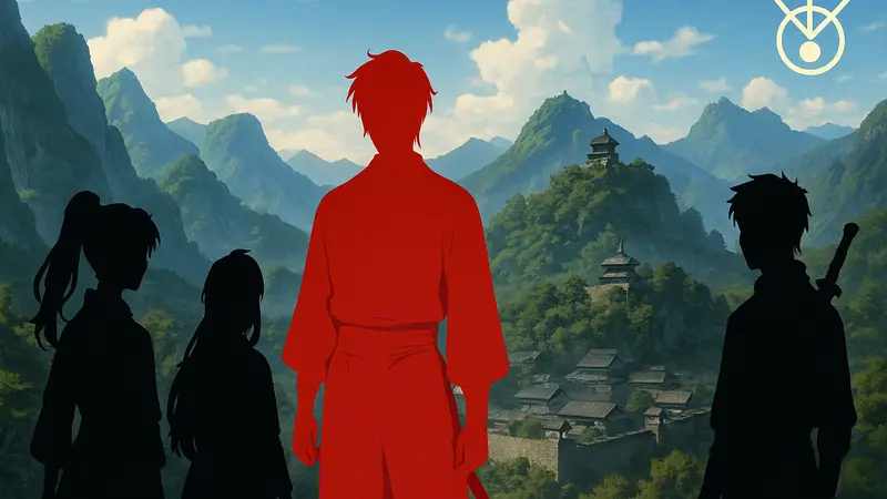 Тизер-постер аниме Shang Shan / Shouzen с персонажами и логотипом Fuji TV.